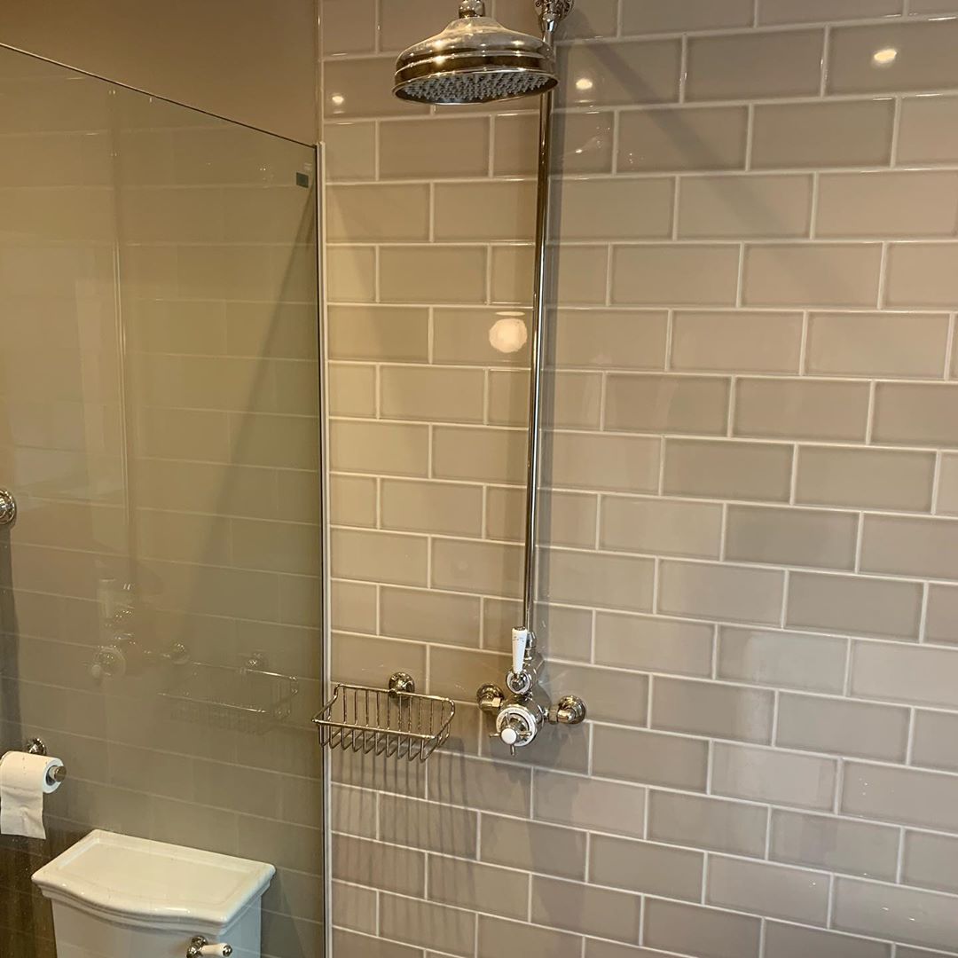 Rainfall shower and tiling