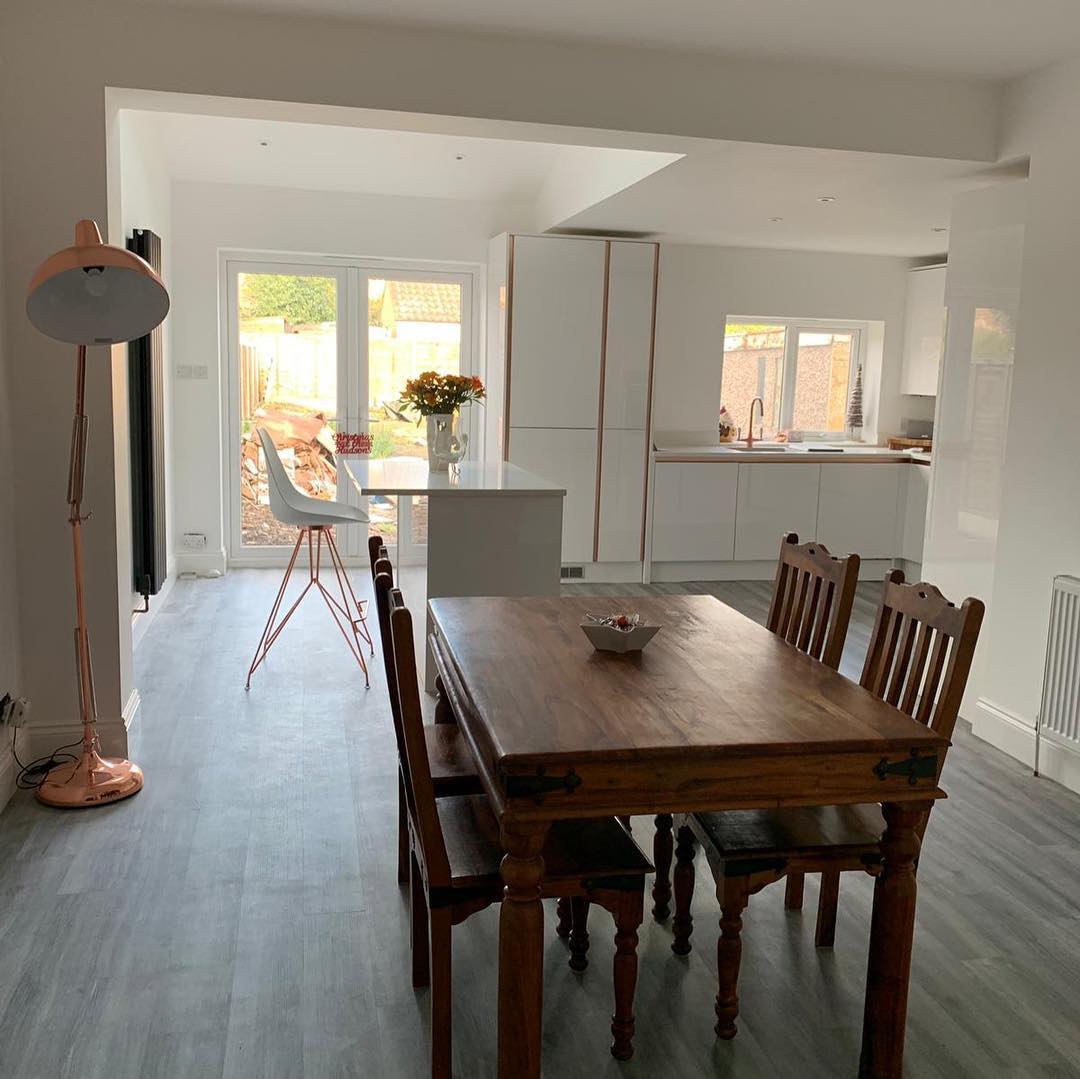 Kitchen/diner with luxury vinyl flooring